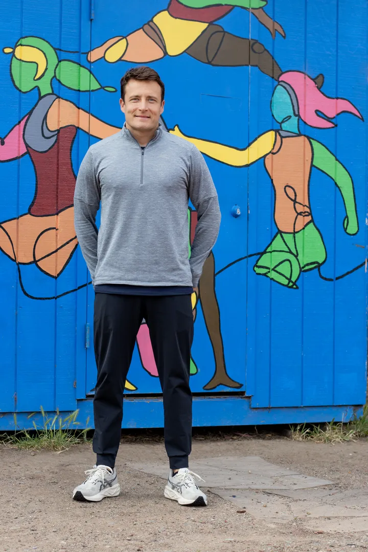 Full-length portrait of Dario in his training gear