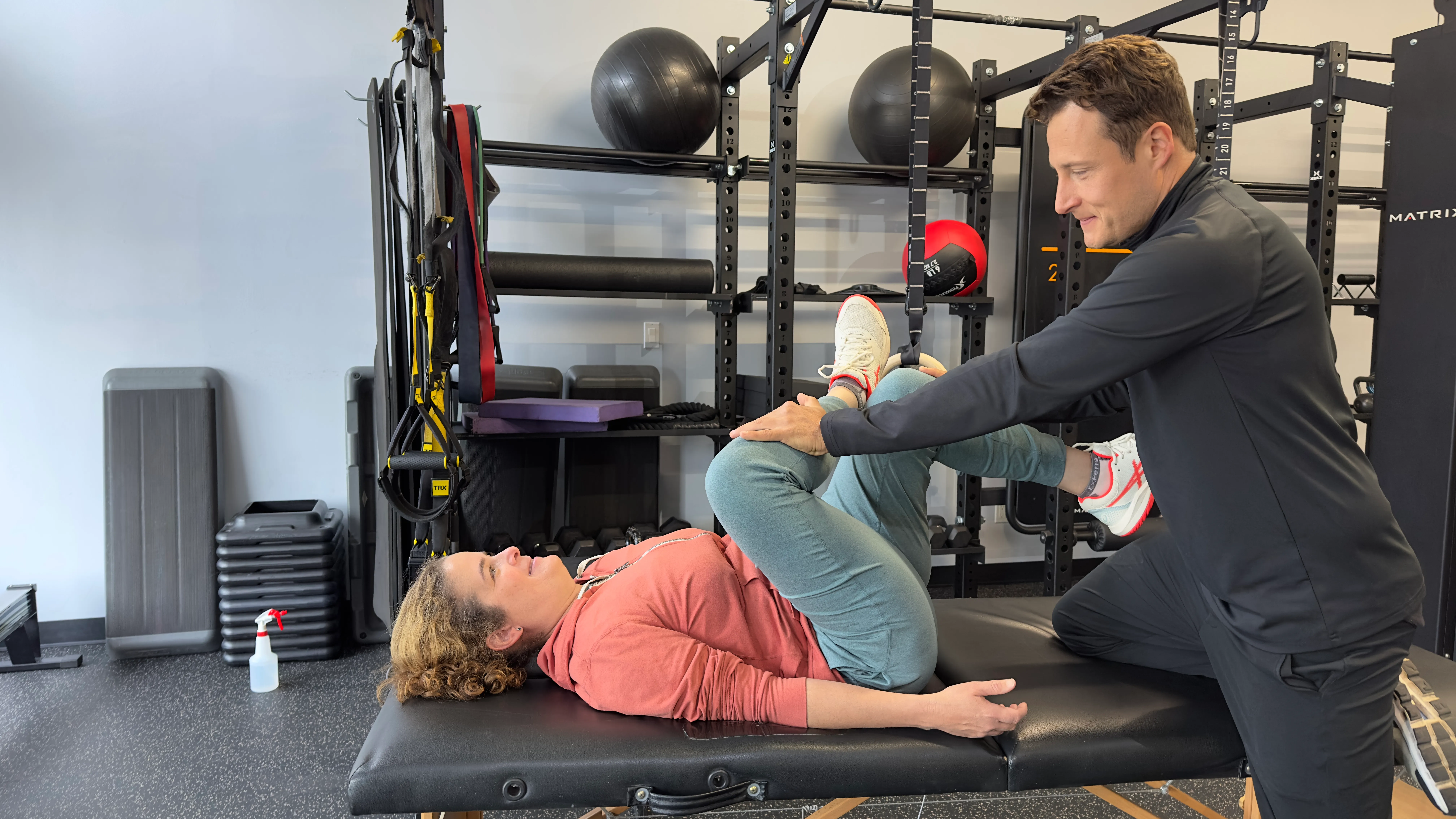 Hands-on mobility and corrective work with a client